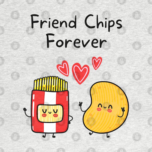 Cute Friend Chips Forever Platonic Friendship Best Friend Jokes by Mochabonk